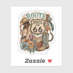 Autocollant Boho Western Cowgirl Mother Road