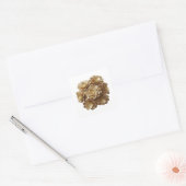 Autocollant Bold Silver FLEURS D'OR Art (Enveloppe)
