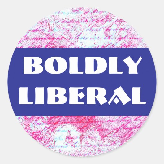 autocollant BOLDLY LIBERAL (Devant)
