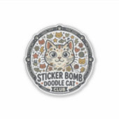 Autocollant Bombe Dessin Animé Chat POD Vector Art (Devant)