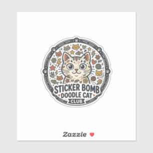 Autocollant Bombe Dessin Animé Chat POD Vector Art