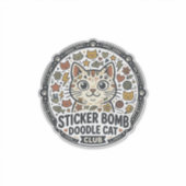 Autocollant Bombe Dessin Animé Chat POD Vector Art (Devant)