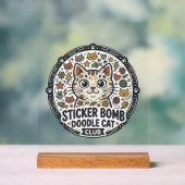 Autocollant Bombe Dessin Animé Chat POD Vector Art (Neutre)