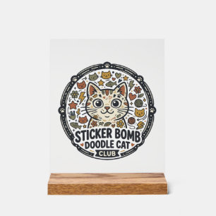 Autocollant Bombe Dessin Animé Chat POD Vector Art