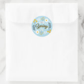 Autocollant Bonjour Fleurs de Printemps (Sac)
