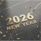 Autocollant Bonne Année 2026 (Devant)