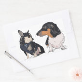 Autocollant Boogie and Peanut, Dachshund et Chihua (Enveloppe)