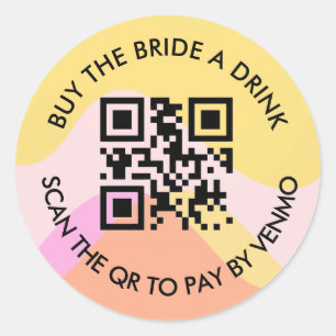 Autocollant Boozy & Super Bachelorette QR/Venmo