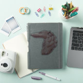 Autocollant Borzoi profil die cut rose (Couverture iPad)