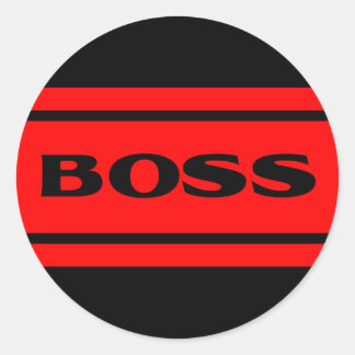 Autocollant Boss Stripes Black Red Race