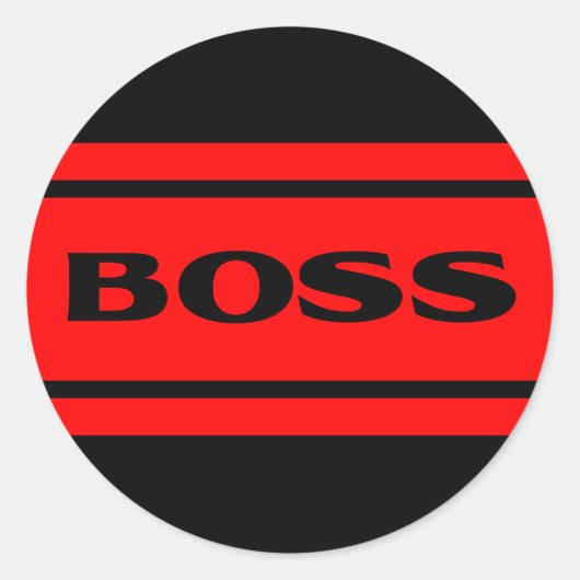 Autocollant Boss Stripes Black Red Race (Devant)