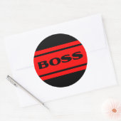 Autocollant Boss Stripes Black Red Race (Enveloppe)