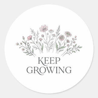 Autocollant Botanica de Fleur Sauvage Minimaliste