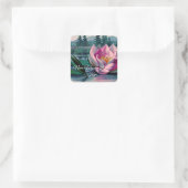 Autocollant bouddhiste Lotus Nam Myoho Renge Kyo (Sac)