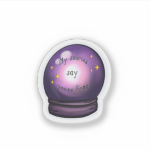 Autocollant Boule de Cristal Drôle