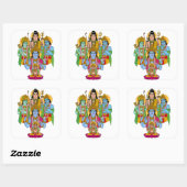 Autocollant Brahma Vishnu Shiva Ram Krishna (Feuille)
