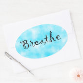 Autocollant Breathe-oval (Enveloppe)