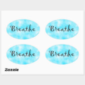 Autocollant Breathe-oval (Feuille)