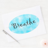 Autocollant Breathe-oval (Enveloppe)