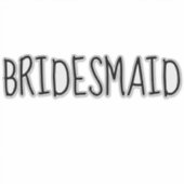 Autocollant Bridesmaid personnalisé (Devant)