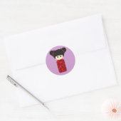 Autocollant brillant Kokeshi (Enveloppe)