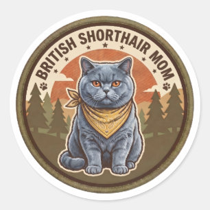 Autocollant British Shorthair Cadeau pour maman de