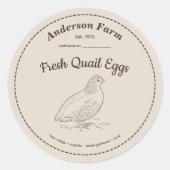 Autocollant Brown Étiquette des oeufs de quilles d (Devant)