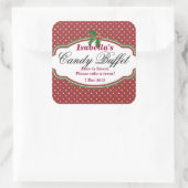 Autocollant buffet carré Dotty Christmas Candy (Sac)