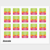 Autocollant Buffet Pink Orange Lime Floral Candy (Feuille)