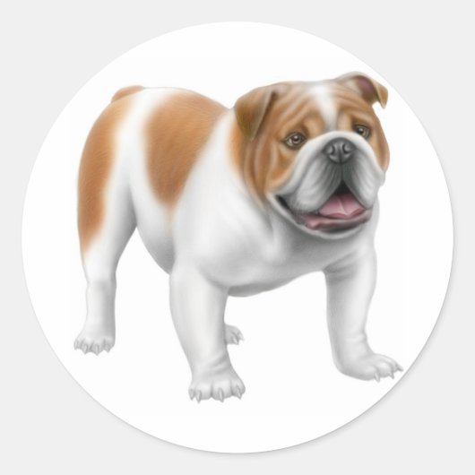 Autocollant Bulldog anglais (Devant)