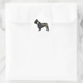 Autocollant Bulldog fleur sauvage (Sac)