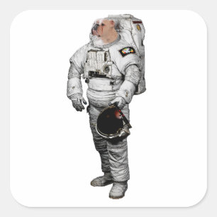 Autocollant Bulldogge Astronaute