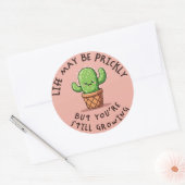 Autocollant Cactus Encouragement (Enveloppe)