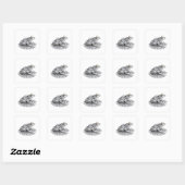 Autocollant Cadeau Abstrait Argent Amusant (Feuille)