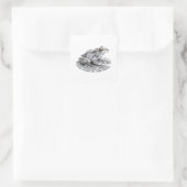 Autocollant Cadeau Abstrait Argent Amusant (Sac)