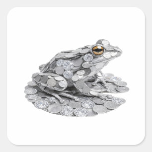 Autocollant Cadeau Abstrait Argent Amusant