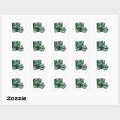 Autocollant Cadeau Abstrait Argent Attrayant (Feuille)