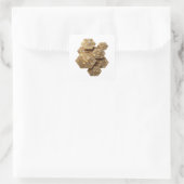 Autocollant Cadeau Abstrait Argent Décolable (Sac)