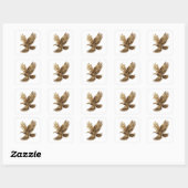 Autocollant Cadeau Abstrait Argent Dynamique (Feuille)