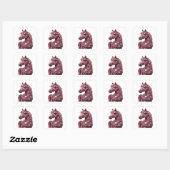 Autocollant Cadeau Abstrait Argent Excentrique (Feuille)