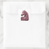 Autocollant Cadeau Abstrait Argent Excentrique (Sac)