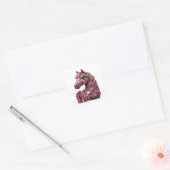 Autocollant Cadeau Abstrait Argent Excentrique (Enveloppe)