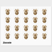 Autocollant Cadeau Abstrait Argent Original (Feuille)