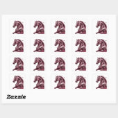 Autocollant Cadeau Abstrait Argent Premium (Feuille)