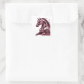 Autocollant Cadeau Abstrait Argent Premium (Sac)