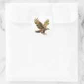 Autocollant Cadeau Abstrait Argent Vivant (Sac)