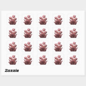 Autocollant Cadeau Abstrait Rose Clair (Feuille)
