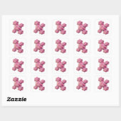 Autocollant Cadeau Abstrait Rose Original (Feuille)