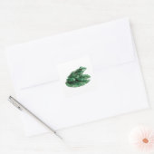 Autocollant Cadeau Abstrait Vert Élégant (Enveloppe)