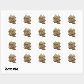 Autocollant Cadeau Arbre Argent Luxe (Feuille)